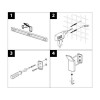Крючок одинарный Lemark SMOOTH LINE для полотенец и халатов, графит (9716003)