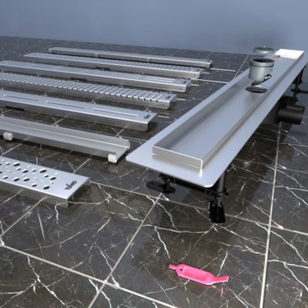 Душевой лоток TIMO Drain Protect 600 с вставкой SG20, сатин (DP20600-SG20600)