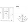 Душевая кабина Timo Standart Black 90*90*220  (T-6690B)
