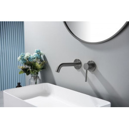 Смеситель для раковины встроенный Timo Saona черное золото (2372/18SM)