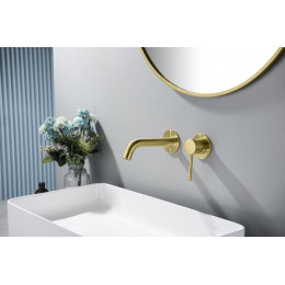 Смеситель для раковины встроенный Timo Saona золото матовое (2372/17SM)
