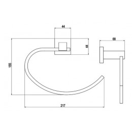 Полотенцедержатель полукольцо Timo Selene (10050/00)