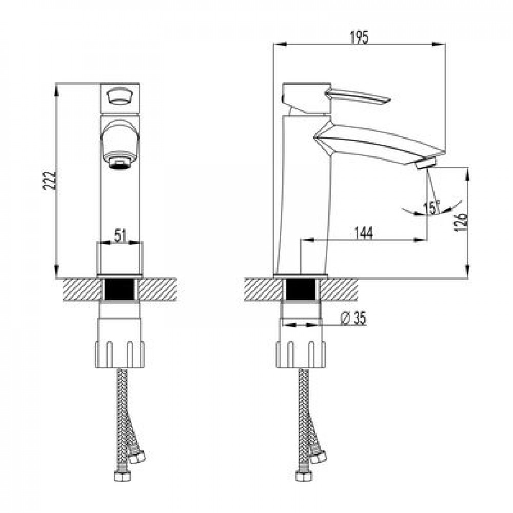 Смеситель для раковины Lemark Atlantiss (LM3237C)