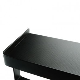 Бумагодержатель с полкой для телефона черный Fixsen Hotel (FX-31011B)