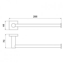 Полотенцедержатель Timo Selene черный (12054/03)