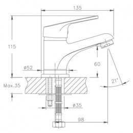 Смеситель для раковины Haiba (HB1016)