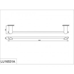 Полотенцедержатель 60 см. RUSH Luson (LU16531A)
