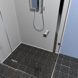 Душевой лоток TIMO Drain Protect 900 с двусторонней панелью PG20 под плитку, сатин (DP20900-PG20900)