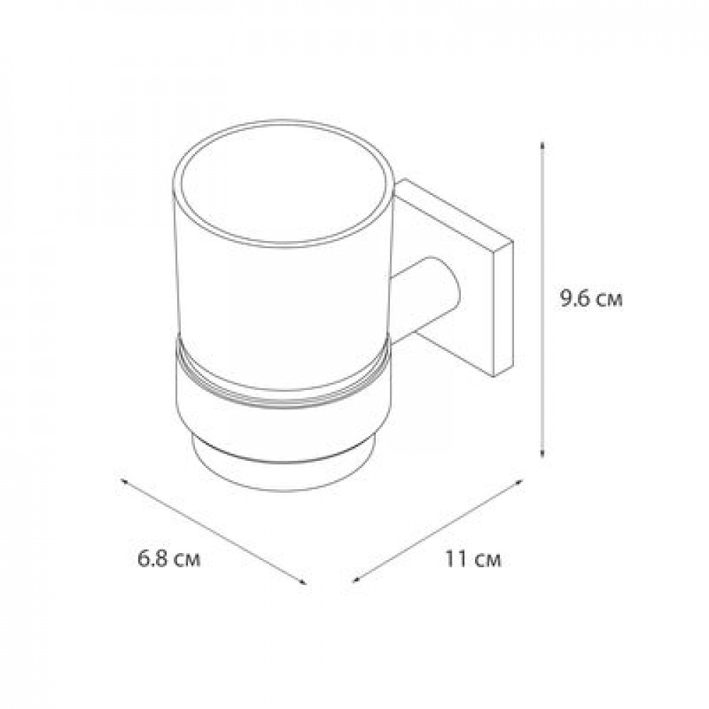 Подстаканник одинарный Fixsen Lux Chrome (FX-15006)
