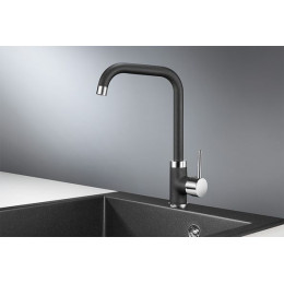 Смеситель для кухни GRANULA (0041, ЧЁРНЫЙ)