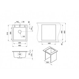 Кухонная мойка GRANULA (4651, АЛЮМИНИУМ)