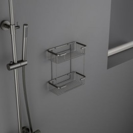 Полка двойная Timo Saona черное золото (13083/18)