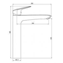Смеситель ESKO "Kaliningrad" для раковины, высокий (KG25)