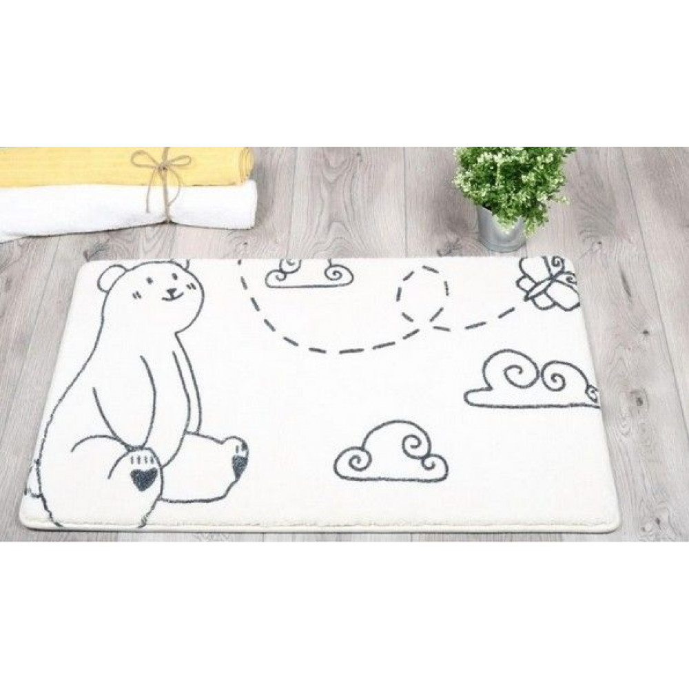 Коврик для ванной Fixsen Teddy Air  белый 50х80см (FX-6001T)