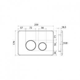 Клавиша смыва IDDIS золото Unisteel 001 (UNS01GGi77)