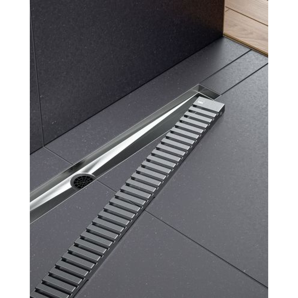 Душевой лоток TIMO Drain System 900 с вставкой "lines", Хром (DS230109/00)