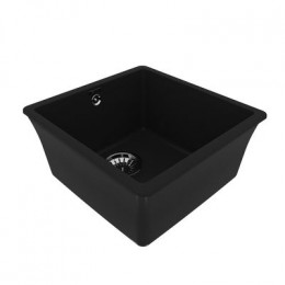 Кухонная мойка Lemark SINARA 400-U подстольного монтажа из кварцгранита цвет: Антрацит  (9910061)