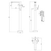 Смеситель для ванны и душа Lemark Bronx (LM3744BL)