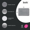 Коврик для ванной комнаты, 65х45, микрофибра, серый, IDDIS, (PSQS06Mi12)