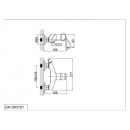 Смеситель для душа DK Rhein Marx (DA1393101)