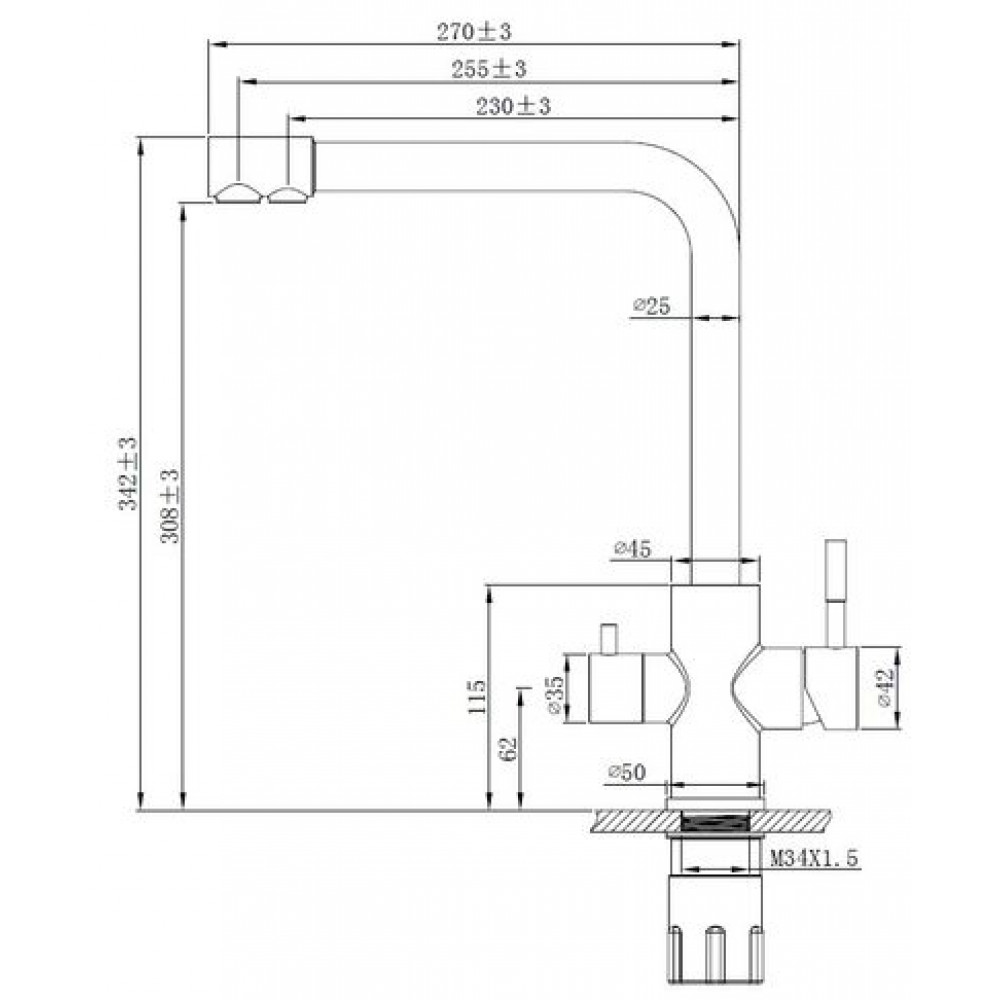 Смеситель для кухонной мойки ESKO K24 (K24 B)