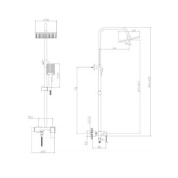 Душевая система RUSH Thira (TR3635-50Black)