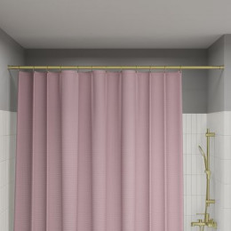 Карниз для ванной комнаты, 110-200 см, золото матовое, Elegante, IDDIS, (RSG0120i14)