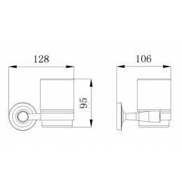 Подстаканник одинарный RUSH Balearic (BA39310)