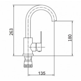 Смеситель для кухни FASHUN (A54001-1)