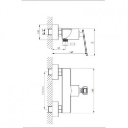 Смеситель для душа RUSH Palm (PL2530-63)