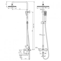 Душевая система Lemark Ursus (LM7262BL)