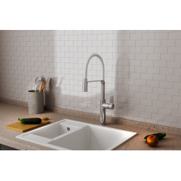 Смеситель для кухонной мойки с гибким изливом RUSH (MS9035-35White)