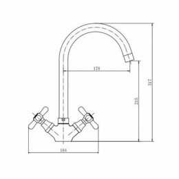 Смеситель для кухни FASHUN хром (A4025)