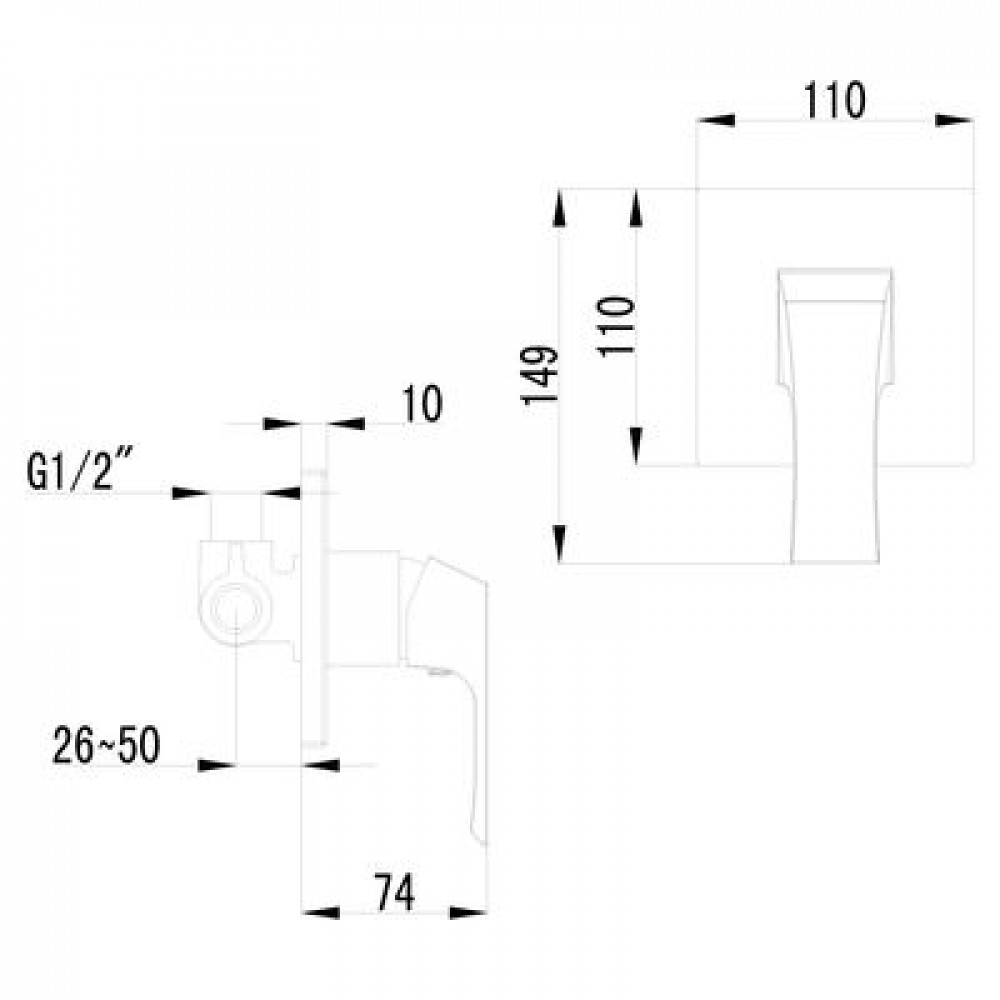 Смеситель для душа Lemark Unit (LM4523C)