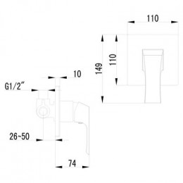 Смеситель для душа Lemark Unit (LM4523C)