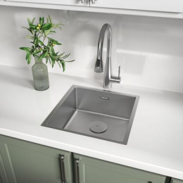 Кухонная мойка Lemark OLANGA 440 прямоугольная из нержавеющей стали цвет: сталь (9937121)