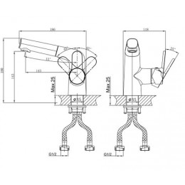 Смеситель для раковины с выдвижной лейкой Rhein.Marx DK (DA1392141)
