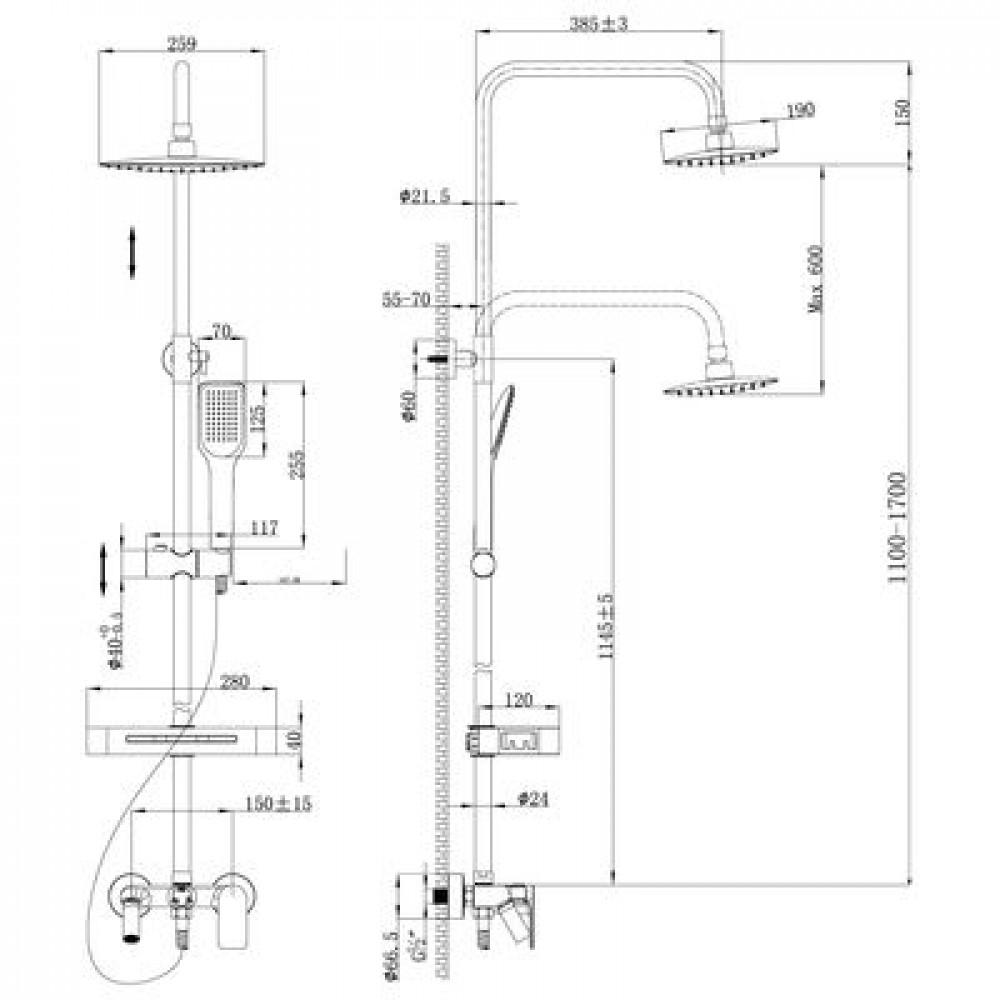 Душевая программа для ванны Lemark Tropic (LM7002C)