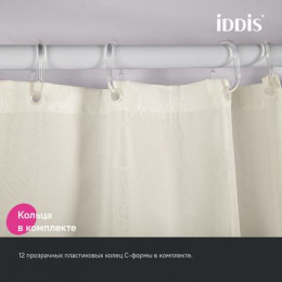 Штора для ванной IDDIS 200x180 см, Полиэстер (BD04P18i11)
