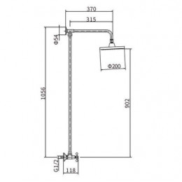 Душевая система, хром, FASHUN (A2308)