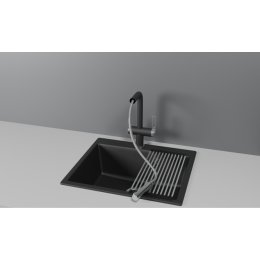 Смеситель для кухни GRANULA с выдвижным изливом и подключением к фильтру (8170, ТУРМАЛИН)