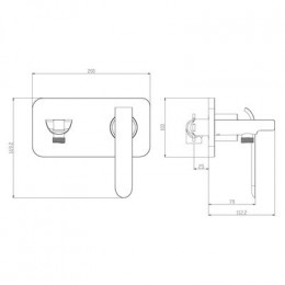 Смеситель гигиенический душ Lemark Melange (LM4919CW)