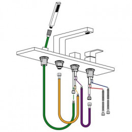 Смеситель для ванны с душем Timo Selene врезной, хром (2130/00Y)