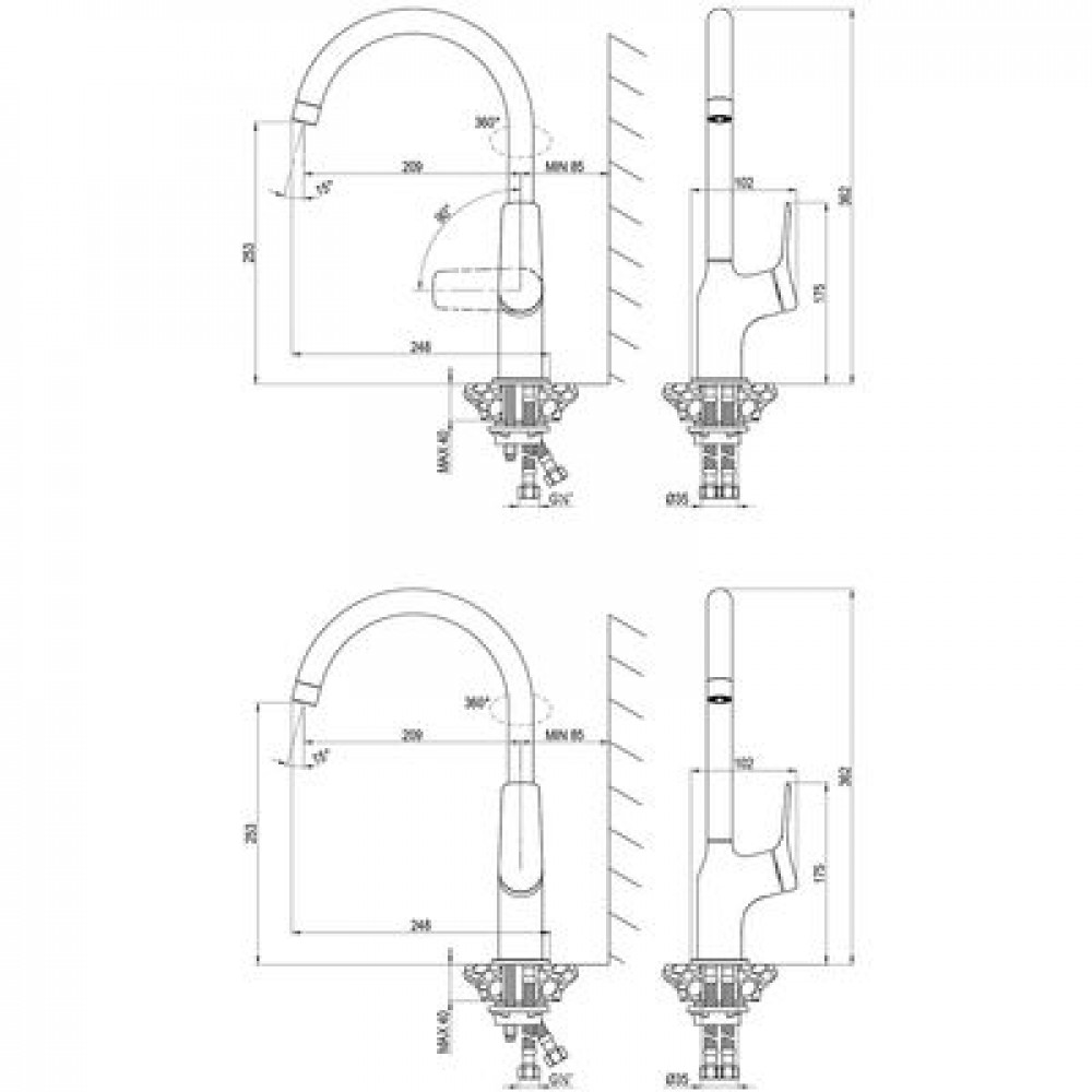 Смеситель Lemark Ortus для кухни (LM11305C)