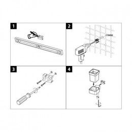 Стакан для зубных щёток Lemark SMOOTH LINE с держателем, хром (9731013)