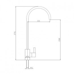 Кран на одну воду Haiba (HB4184)