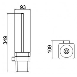Щетка для туалета Timo Selene (14061/03) черный