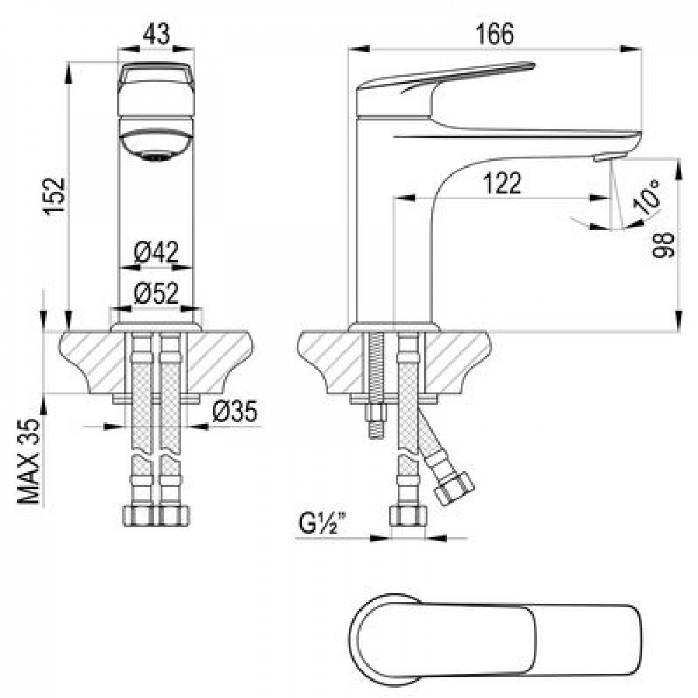 Смеситель Lemark Verba для раковины (LM11406C)