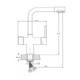 Смеситель для кухонной мойки с фильтром RUSH (MS9035-33)