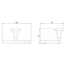 Держатель туалетной бумаги RUSH Crete (CR35110)